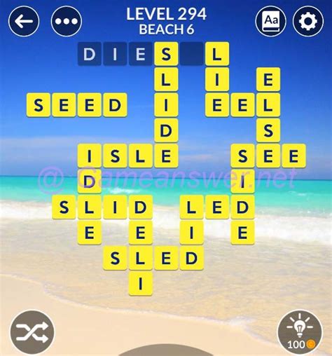 Wordscapes Level 294 [Answers, Cheats and Solutions].